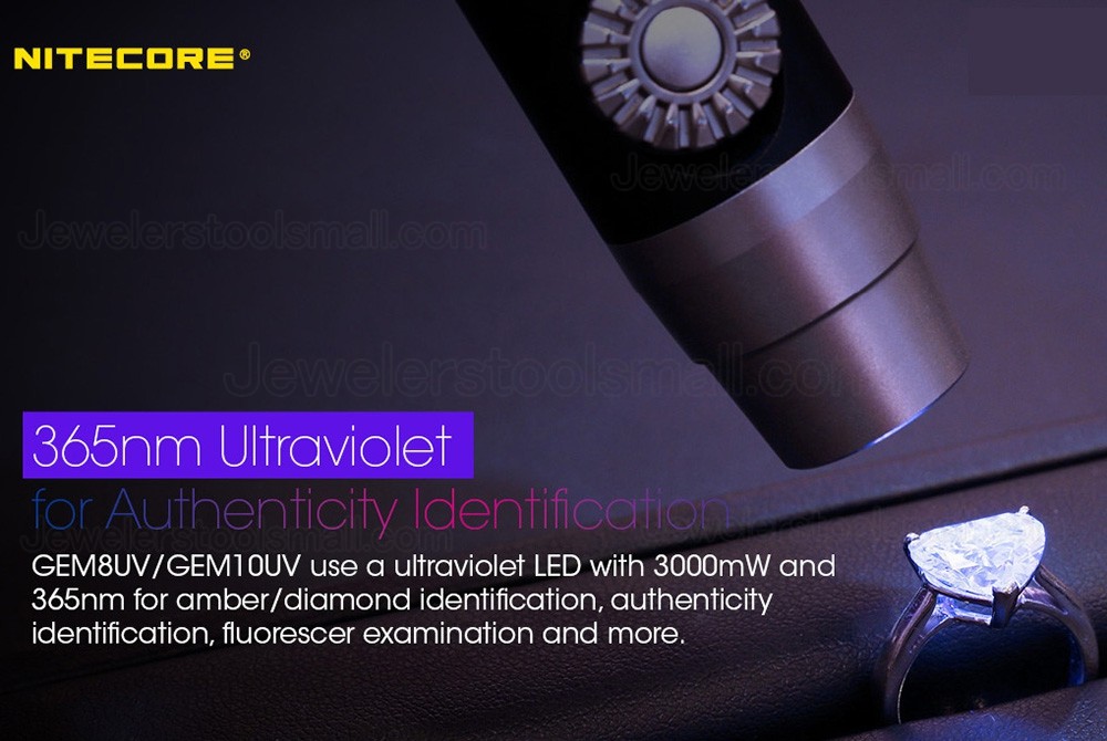 Nitecore GEM8 Professional Gemstone Identification Flashlight with Adjustable Brightness